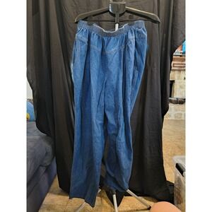 Elastic Waist Vintage Denim Pants Large